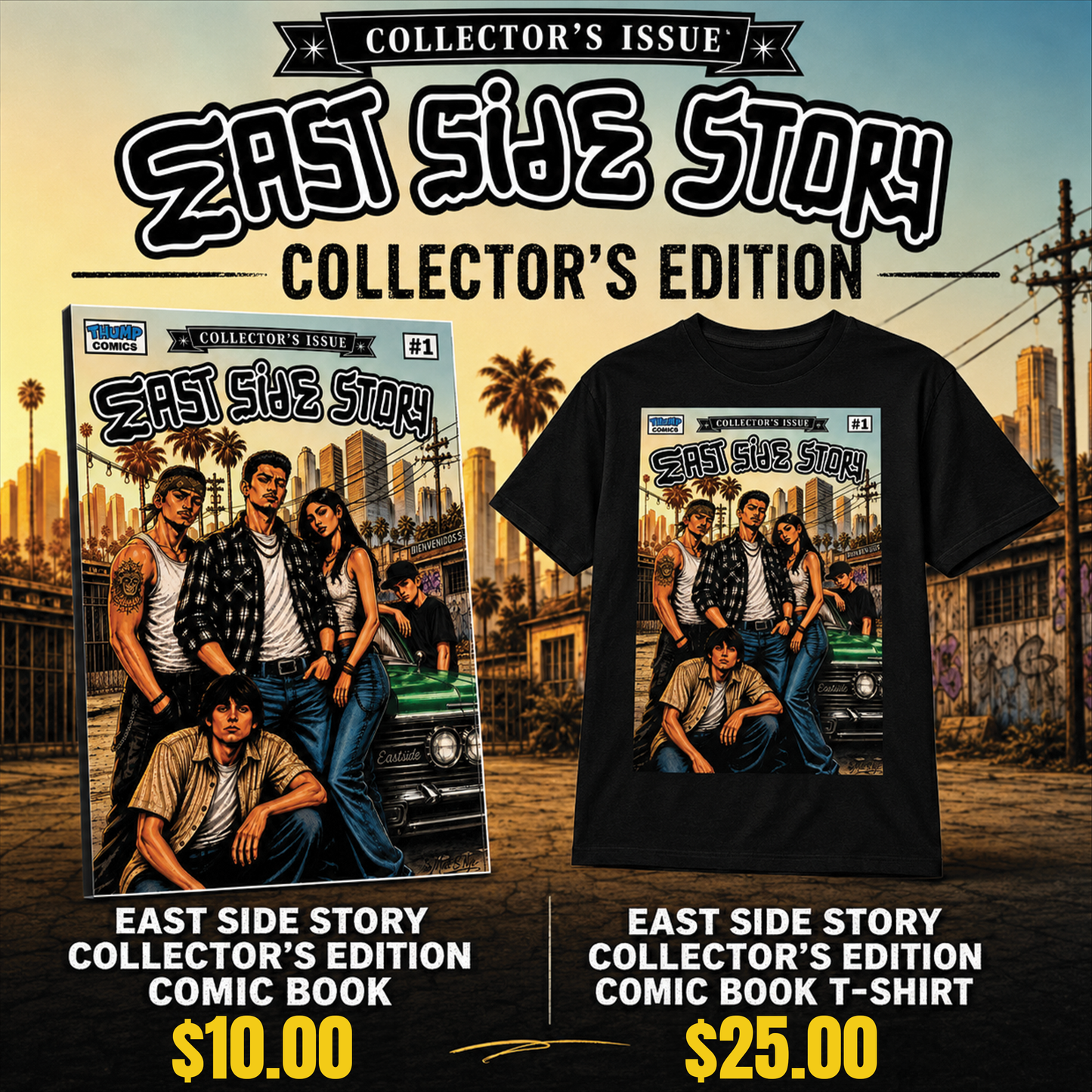 East Side Story Comic Book and T-Shirt Bundle-Collector’s Edition